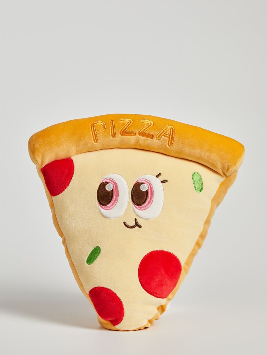 Cute Plush Pizza Pillow - Apricot - View 1