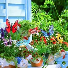 10入組/20入組3DPVC蝴蝶形狀戶外花園,創意園藝家居裝飾品 - 彩色 - 查看 5