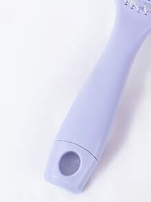 1 件女士长粉色镂空造型梳，高品质防静电发梳，适用于干湿发，便携式美发工具，发饰 - 淡紫色 - 查看 5