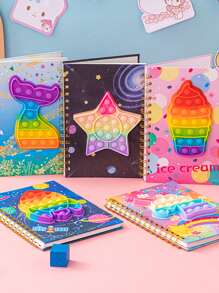 Cuaderno con diseño de estrella descompresión - Multicolor - Ver 2