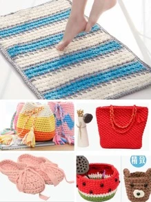 1 Miếng Chất vải Dải Thủ công Bện DIY Cái túi , Đồ chơi , Giày , Tấm thảm , Giỏ lưu trữ Sợi dây - Màu Hồng baby - Xem 3