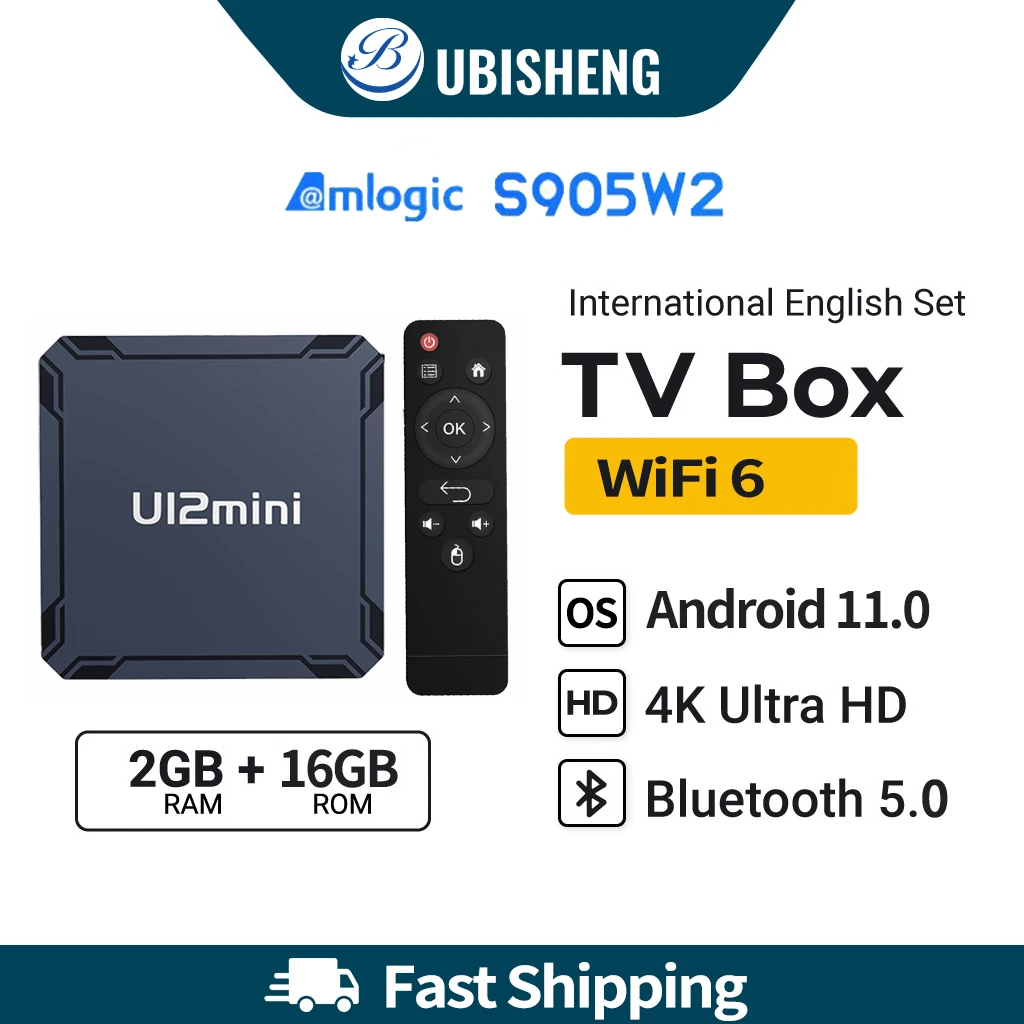 （全球版）智慧電視盒 Android 11 Amlogic S905w2 2gb + 16gb 4k 超高清 H.265 Av1 雙 Wifi Hdr10 Bt 5.0 機上盒歐盟插頭 - 歐標插頭 - 查看 1