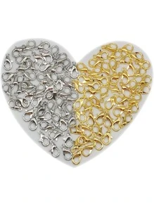 100入組龍蝦扣金屬合金小龍蝦扣DIY首飾製作配件手工製作項鍊手環緊固件鉤混合顏色