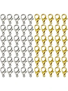 100入組龍蝦扣金屬合金小龍蝦扣DIY首飾製作配件手工製作項鍊手環緊固件鉤混合顏色