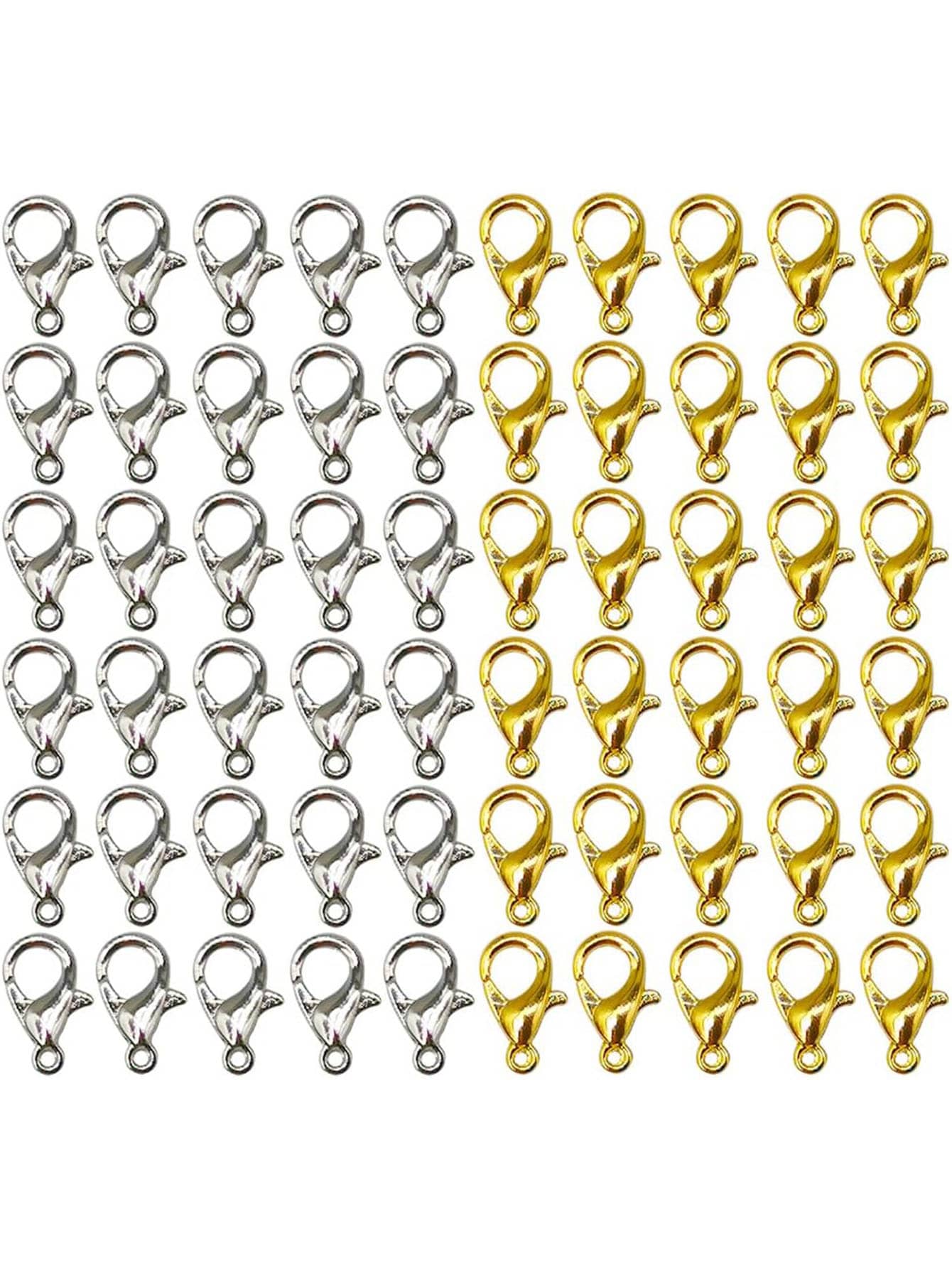 100入組龍蝦扣金屬合金小龍蝦扣DIY首飾製作配件手工製作項鍊手環緊固件鉤混合顏色