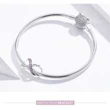 1pc 925 Sterling Silver Forever Family Infinity Love Charms Bead Fit Original Bracelet Pendant Jewelry - Silver - View 3