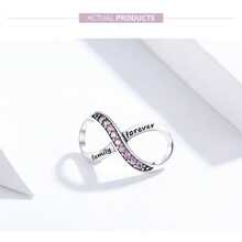 1pc 925 Sterling Silver Forever Family Infinity Love Charms Bead Fit Original Bracelet Pendant Jewelry - Silver - View 8
