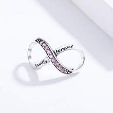 1pc 925 Sterling Silver Forever Family Infinity Love Charms Bead Fit Original Bracelet Pendant Jewelry - Silver - View 9