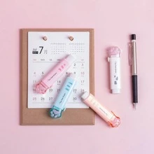 1 Pezzo Gomma Cancellino In Stile Penna A Spinta A Forma Di Zampa Di Gatto Carina, Pulita E Senza Residui