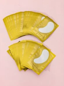 50 對凝膠嫁接睫毛延長貼片、不起毛眼墊、睫毛延長眼貼、睫毛延長隔離工具、睫毛延長保護、嫁接黏性眼貼片 - 金色 - 查看 9