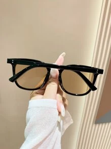1 Pair Plastic Frame Square Fashion Glasses For Women And Men, Suitable For Music Festivals, Travel, Vacation, Sports, Driving, Festivals, Beach, Outings, Summer Accessories, Family Trips, Elegant Attire, Street Style Accessories, Vacation Atmosphere, Sports, Parties, Outdoor Activities, Street Style, Fishing, Holidays, Vacations For Summer Beach Vacation,Outdoor,Travel