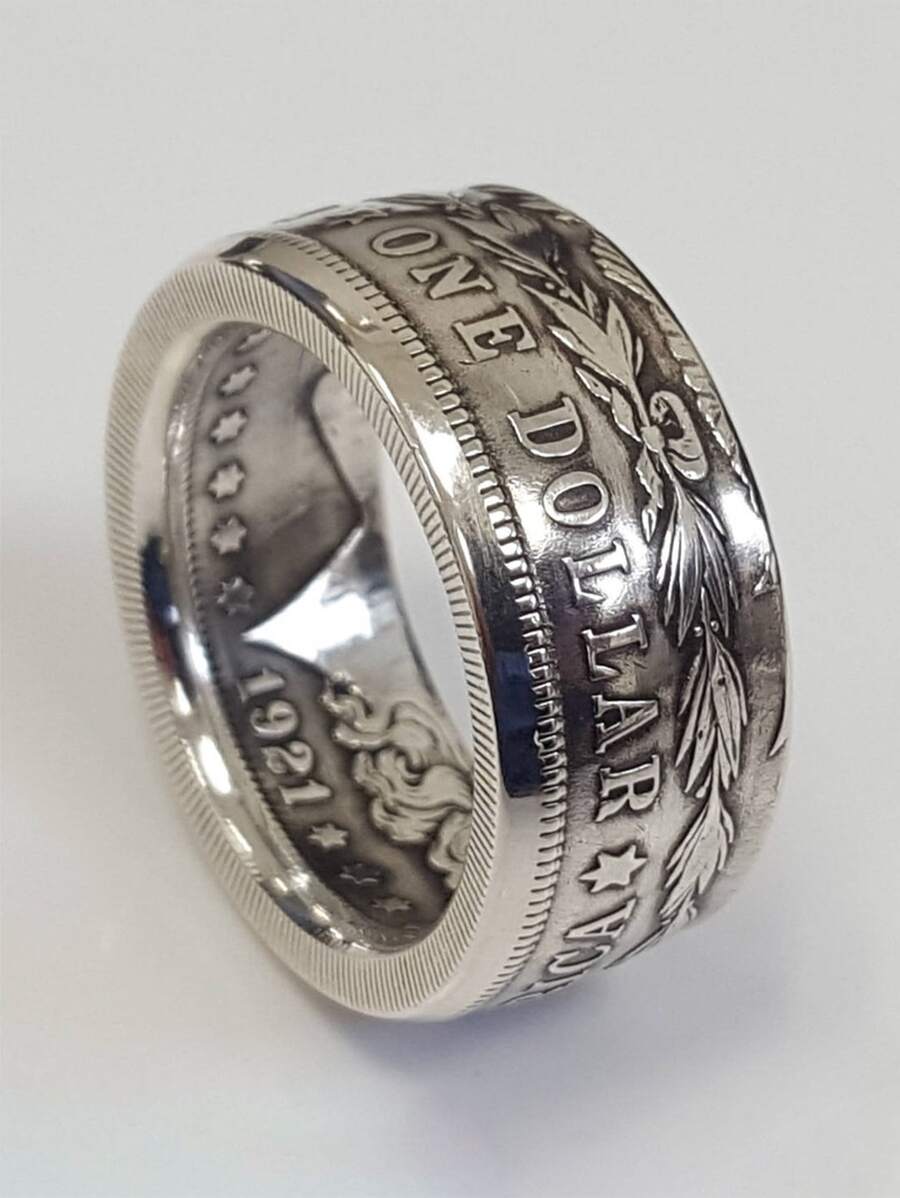 1 Miếng Thời trang Nhẫn Cho nam giới Buổi tiệc Đồ trang sức Qủa tặng - Bạc - Xem 1