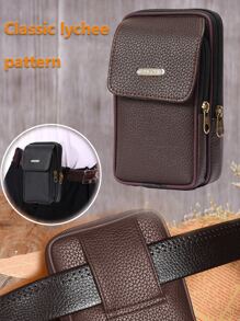 迷你男士腰带腰包 多功能小邮差腰包 手机钱包 单肩包，腰包 皮包 防水防盗腰包 防水骑行包 户外休闲度假 胸包 臀包 男士包 男士礼物 旅行必需品 复古节日必备品 男士包 冬季棕色包 复古校园礼品包