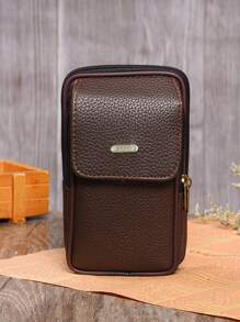 迷你男士腰带腰包 多功能小邮差腰包 手机钱包 单肩包，腰包 皮包 防水防盗腰包 防水骑行包 户外休闲度假 胸包 臀包 男士包 男士礼物 旅行必需品 复古节日必备品 男士包 冬季棕色包 复古校园礼品包