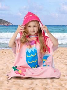 1pc Cartoon Graphic Kids Bath Towel - Multicolor - View 1