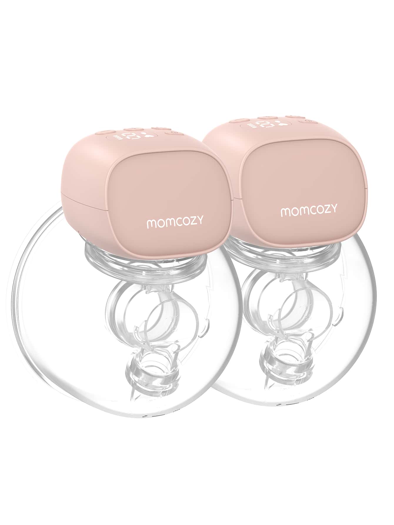 MOMCOZY S9 Pro Wearable Breast Pump, 24mm Hands Free Electric Breast Pump - 粉色 2 件裝 - 查看 1