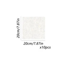 10入組pvc自粘貼磁磚貼紙,適用於浴室牆壁,防水防醜壁貼,大理石紋理貼紙 - 黑與白 - 查看 7