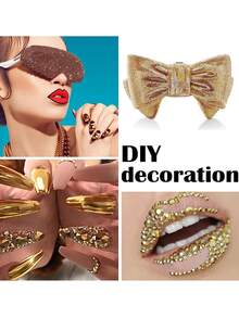 2000 chiếc Bằng phẳng Trở lại Kim cương giả pha lê Bộ In 6 Kích thước ( 1.5-6mm ) , Với Nhíp Và Pha lê Bút , Đối với DIY Nghệ thuật thủ công Móng tay Quần áo Giày dép Cái túi , Kim loại Màu sắc - Vàng - Xem 9