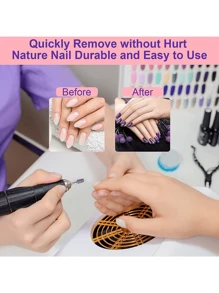 10入組陶瓷鑽石磨頭套裝,適用於指甲藝術打磨、除去、清潔和磨光