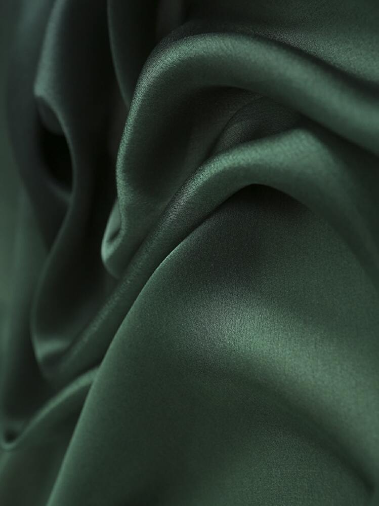 1st Ny Gradient Handmålad Satin Sjal Scarf Dam Wrap Bandana, Hårband, Pannband Perfekt för att klä upp din look Accessoarer Kvinnor - Mörk Grön - Visa 3