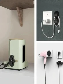 Đa dụng Cá chỉnh lý dây , Phích cắm , Keo dán Móc áo , Cuộn Dây cáp Đối với Điện Thiết bị gia dụng - trắng - Xem 7