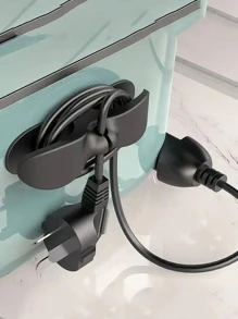 Đa dụng Cá chỉnh lý dây , Phích cắm , Keo dán Móc áo , Cuộn Dây cáp Đối với Điện Thiết bị gia dụng - trắng - Xem 4