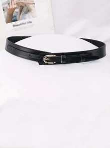 1pc Women's Brown Wide Waist Cinching Dress Suit Waist Belt, Suitable For Pairing With Various Outfits - Black - View 2