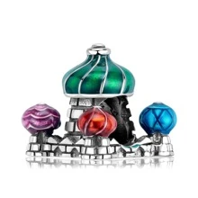 MAGIC CHARMS 1 S925 Sterling Silver Castle DIY Beaded Accessory - Silver - View 1