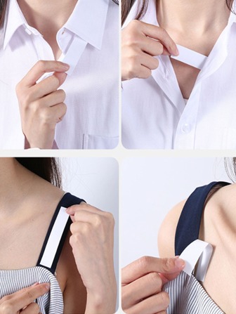 36入組防滑透明肩帶隱形無痕服裝雙面膠帶