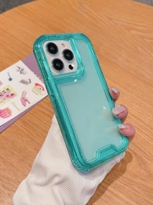 3三合一透明防摔手機殼相容 iPhone 15/15Pro/15Plus/15Promax - 薄荷綠 - 查看 5