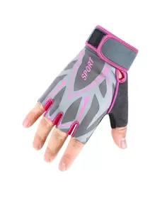 1pair Women's Half Finger Gloves For Fitness, Sports, Outdoor Riding, Barbell & Strength Training To Avoid Calluses,Suitable For Cycling,Riding Motorcycle And Skiing