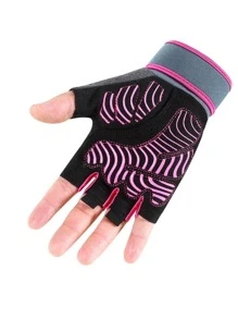 1pair Women's Half Finger Gloves For Fitness, Sports, Outdoor Riding, Barbell & Strength Training To Avoid Calluses,Suitable For Cycling,Riding Motorcycle And Skiing