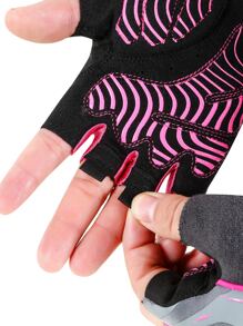 1pair Women's Half Finger Gloves For Fitness, Sports, Outdoor Riding, Barbell & Strength Training To Avoid Calluses,Suitable For Cycling,Riding Motorcycle And Skiing