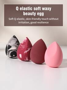 4 Stück Make-up Schwämme, geeignet für Creme & Puder Concealer, lose Puder Make-up Applikator, Make-up, günstig, Raumdekoration, Schminktisch, Reise, Schlafzimmer, Make-up Zubehör, Puder, Make-up Blender, Puder Puff, Make-up Schwamm