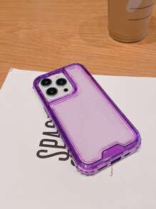 3三合一透明防摔手機殼相容 iPhone 15/15Pro/15Plus/15Promax - 紫羅蘭色 - 查看 10