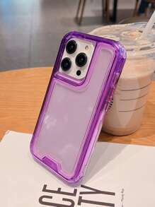 3三合一透明防摔手機殼相容 iPhone 15/15Pro/15Plus/15Promax - 紫羅蘭色 - 查看 11