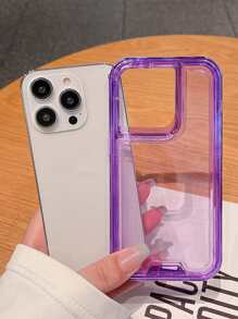 3三合一透明防摔手機殼相容 iPhone 15/15Pro/15Plus/15Promax - 紫羅蘭色 - 查看 2