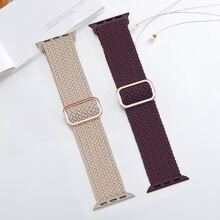2入組男女通用可調節編織尼龍環繞手錶表帶,適用於apple Watch 49/45/44/42/41/40/38mm錶帶,適用於apple Watch系列ultra / Se / 8/7/6/5/4/3/2/1 - 彩色 - 查看 4