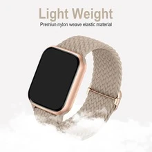 2入組男女通用可調節編織尼龍環繞手錶表帶,適用於apple Watch 49/45/44/42/41/40/38mm錶帶,適用於apple Watch系列ultra / Se / 8/7/6/5/4/3/2/1 - 彩色 - 查看 2