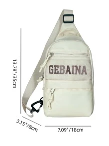 Pechera simple & de moda casual cremallera para múltiple ocasiones - Blanco - Ver 6