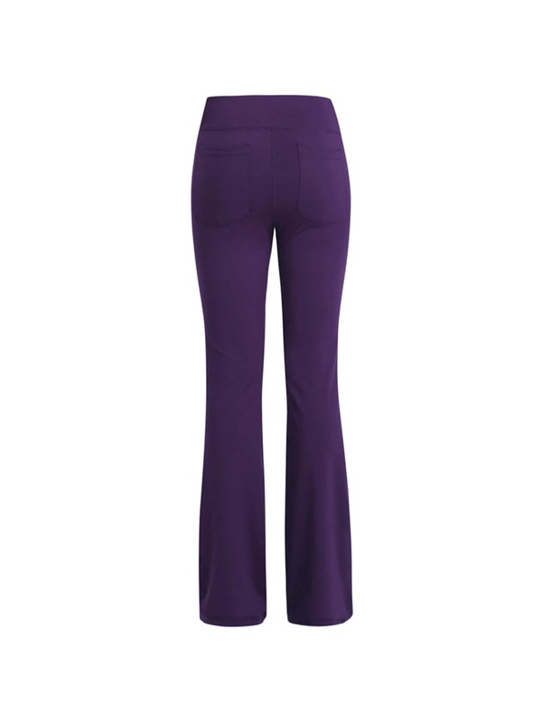 Women's Bootcut Yoga Pants with Pockets MoistureWicking High Waist Bootleg Gym Fitness Trousers