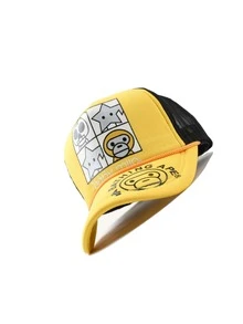Hombres Gorra de béisbol con estampado de dibujos animados y letra - Amarillo - Ver 2