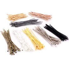 200pcs/Bag 16 20 25 30 40 50 60mm Flat Head Pins Headpins For DIY Jewelry Making Findings