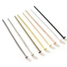 200pcs/Bag 16 20 25 30 40 50 60mm Flat Head Pins Headpins For DIY Jewelry Making Findings
