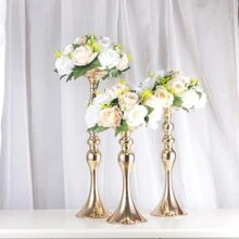 歐式桌面裝飾花架婚禮道具金色指路金屬鐵藝婚禮花瓶婚禮裝飾展示品婚禮桌面裝飾人魚燭台花瓶歐式金屬燭台浪漫西式桌面裝飾展示品指路 - 金色 - 查看 7
