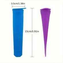 6pcs Diy Silicone Ice Cream Bar Molds, Ice Cream Lolly Makers, Popsicle Molds Back To School