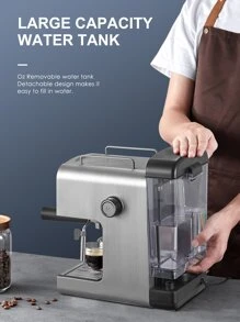 Ihomekee Espresso Machine 15 Bar, Coffee Maker For Cappuccino And Latte Maker With Milk Frother Steam Wand, 1350W Fast Heating Coffee Machine For Home, Office - CM6822 - Silver - View 4