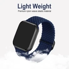 4入組長度可調的編織尼龍帶，配有整合扣環，男女適用，適用於Apple Watch Ultra/Se/8/7/6/5/4/3/2/1，49/45/44/42/41/40/38mm - 彩色 - 查看 2