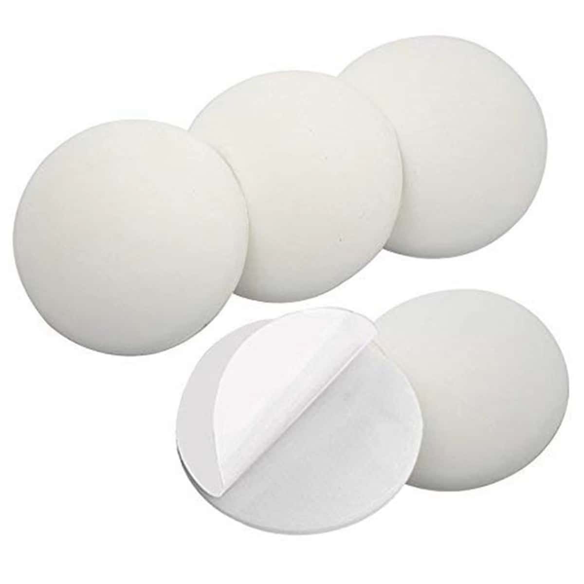5PCS Door Stopper Silicone Anti-Shock Protection Wall Protector Pad Handle Bumpers Self Adhesive Mute Porte Pad Home Improvement - White - View 1