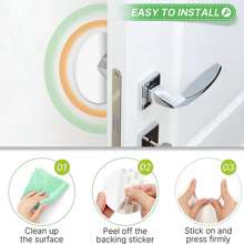 5PCS Door Stopper Silicone Anti-Shock Protection Wall Protector Pad Handle Bumpers Self Adhesive Mute Porte Pad Home Improvement - White - View 4